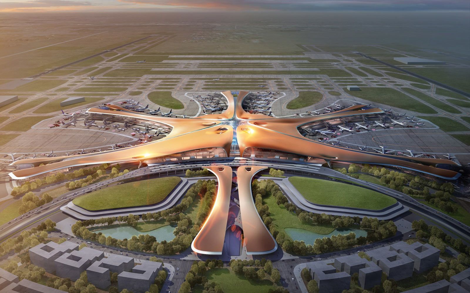 Pekingin lentokentän terminaalirakennus, Zaha Hadid -arkkitehdit