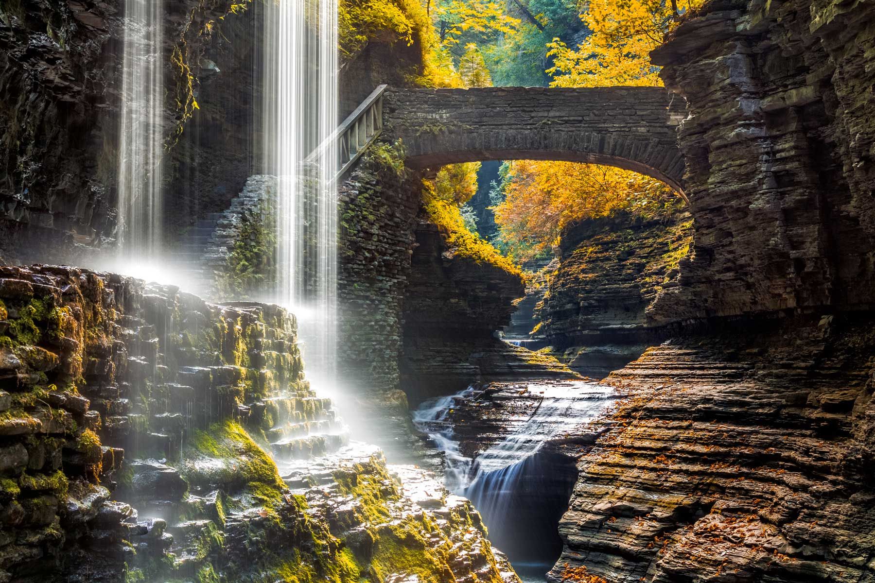 Kanjon vodopada Watkins Glen State Park u saveznoj državi New York