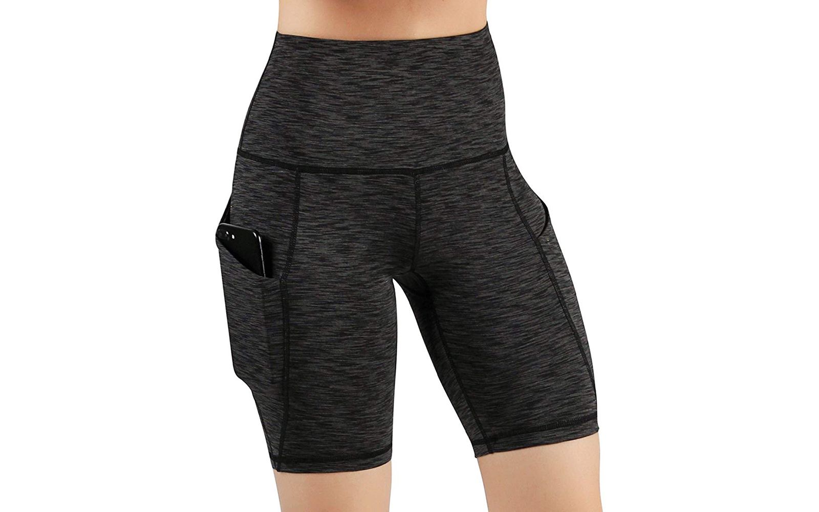 ODODOS Yoga-Shorts mit hoher Taille und Außentasche