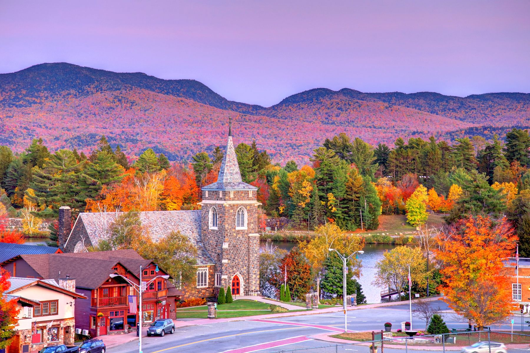 Herbst in Lake Placid, New York