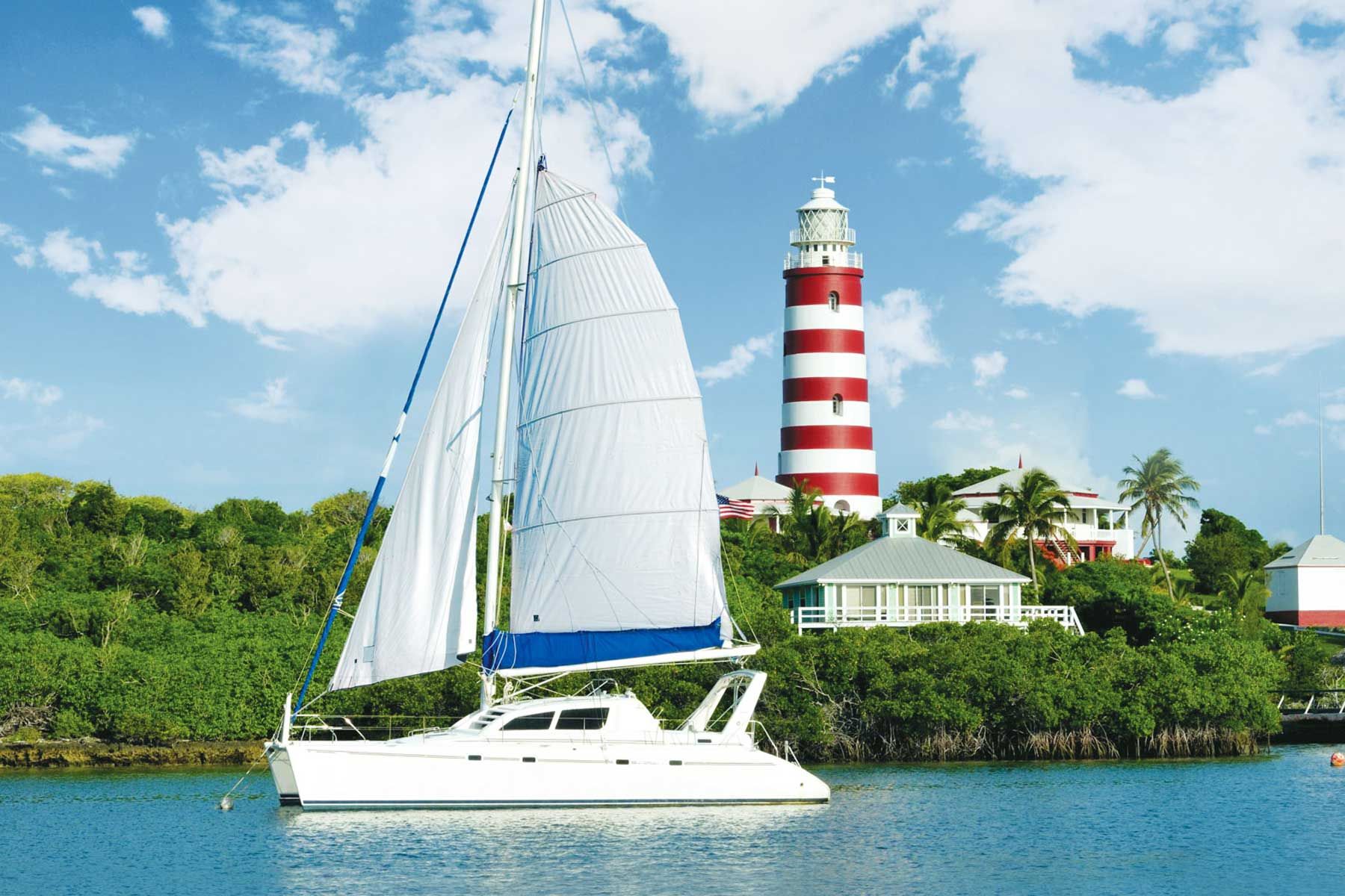 Hope Town Lighthouse in den Abacos, Bahamas